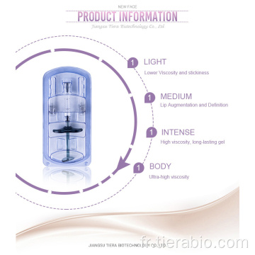 Remplisseurs cutanés d&#39;hyaluronate de sodium injectable 2 ml